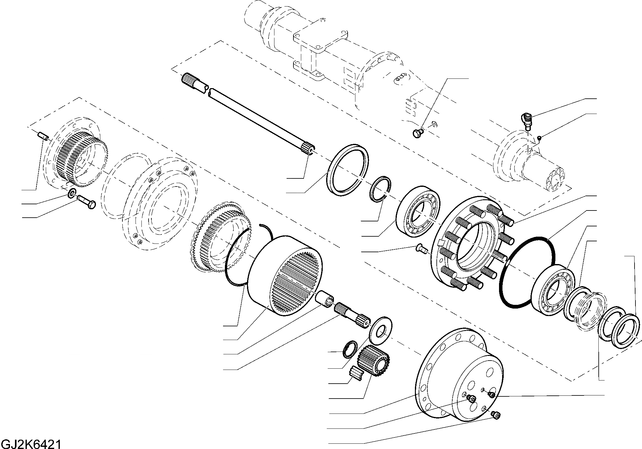 Схема запчастей Komatsu PW180-10 - МОСТ, 7MM, ЗАДН. МОСТ, КОЛЕСА ВТУЛКА И PLANETARY НЕСУЩИЙ ЭЛЕМЕНТ (/7) МОСТ, 7MM