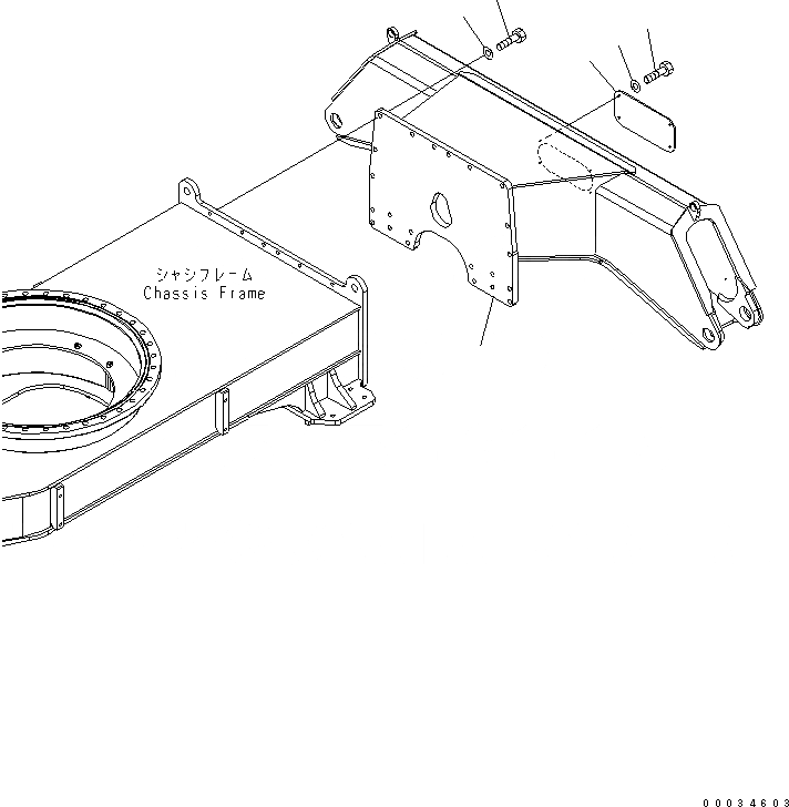 Схема запчастей Komatsu PW180-10 - ЗАДН. ОПОРА, 7MM, РАМА ЗАДН. ОПОРА, 7MM