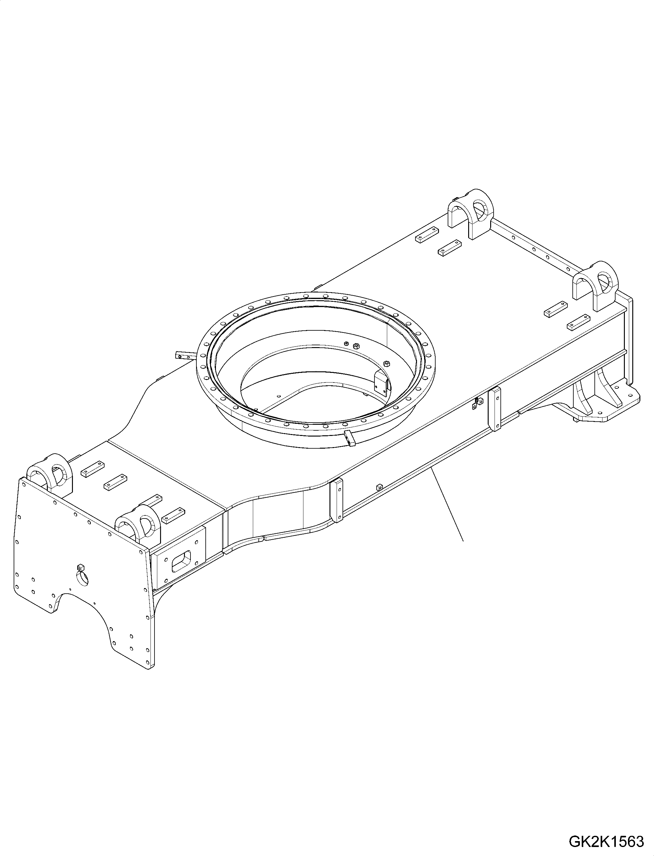 Схема запчастей Komatsu PW180-10 - ШАССИ РАМА ШАССИ РАМА