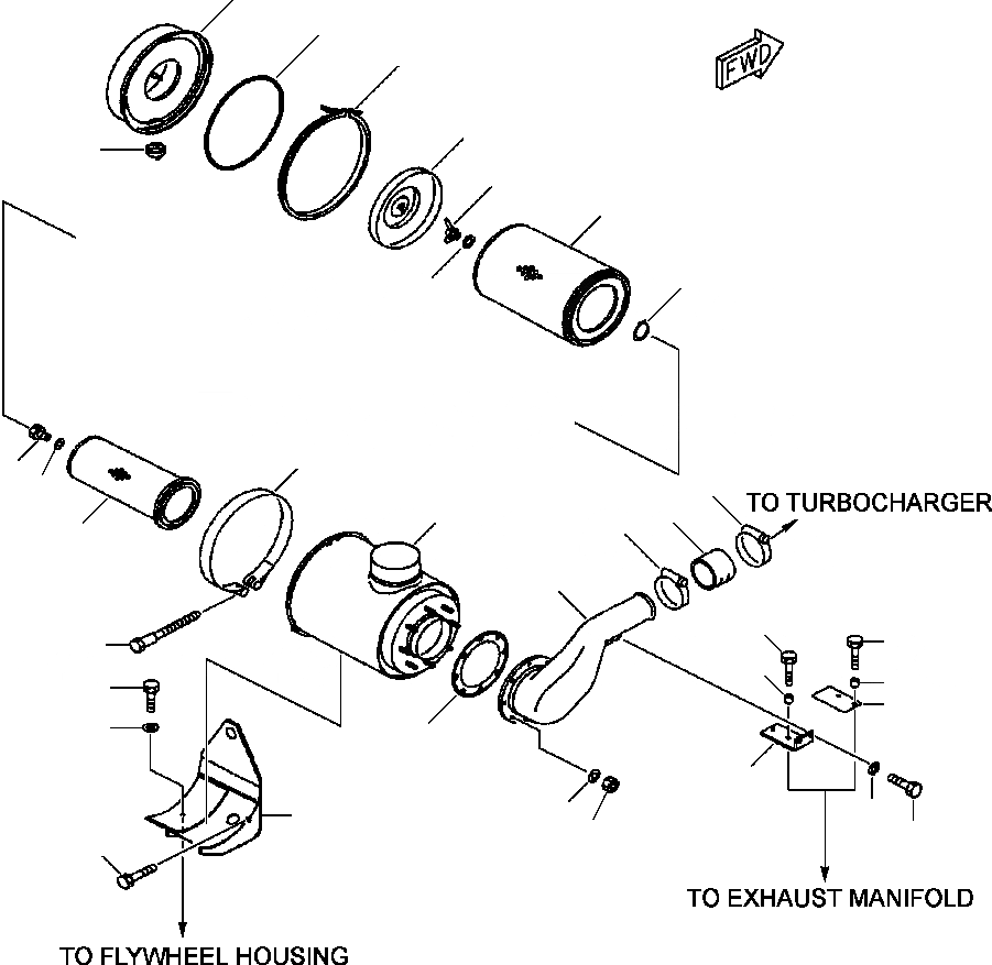 Схема запчастей Komatsu PW400MH-6 - FIG. A-AG ВОЗДУХООЧИСТИТЕЛЬ ДВИГАТЕЛЬ