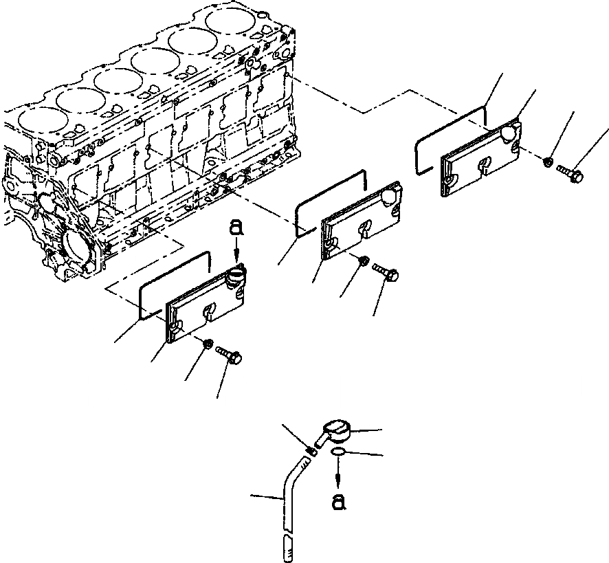Схема запчастей Komatsu PW400MH-6 - FIG. A-AD7 КРЫШКА ТОЛКАТЕЛЕЙ КЛАПАНА ДВИГАТЕЛЬ