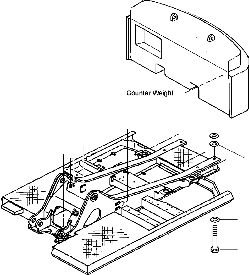 Схема запчастей Komatsu PW400MH-6 - FIG. M-A КРЕПЛЕНИЕ ПРОТИВОВЕСА - ,KG (, LBS) ЧАСТИ КОРПУСА
