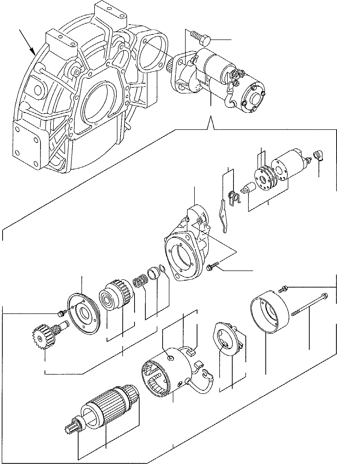 Схема запчастей Komatsu PW95R-2 - СТАРТЕР ДВИГАТЕЛЬ