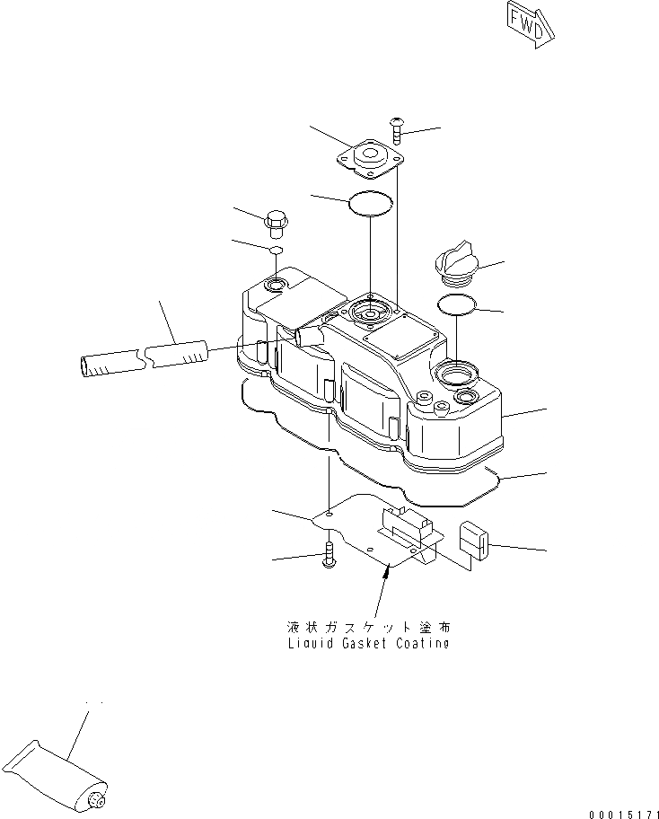 Схема запчастей Komatsu S3D84-5X-AC - ГОЛОВКА ЦИЛИНДРОВ COVER ДВИГАТЕЛЬ