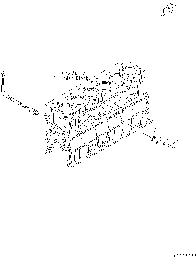 Схема запчастей Komatsu S6D170-1G-6B - БЛОК ЦИЛИНДРОВ КРЫШКАAND МАСЛ. PRESSURE ПЕРЕКЛЮЧАТЕЛЬ(№97-) ДВИГАТЕЛЬ