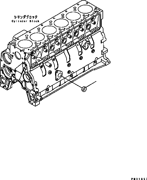 Схема запчастей Komatsu SA6D102E-2 - БЛОК ЦИЛИНДРОВ BLIND ЗАГЛУШКА 