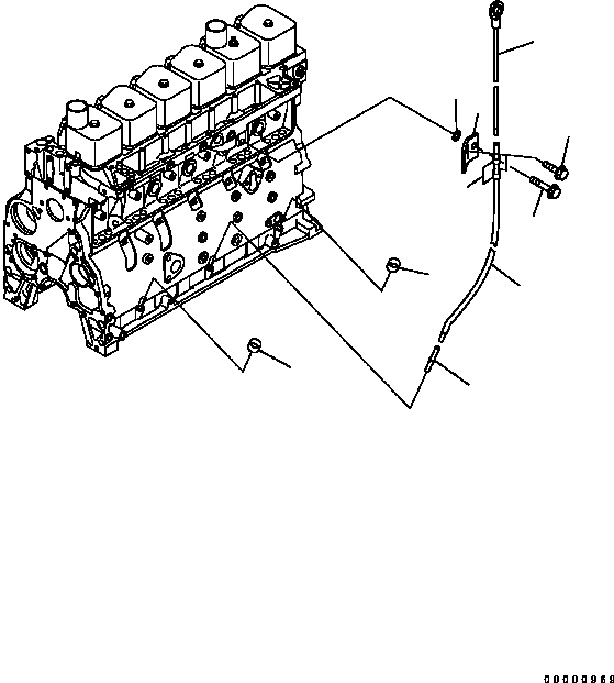 Схема запчастей Komatsu SA6D102E-2 - МАСЛ. ЩУП 