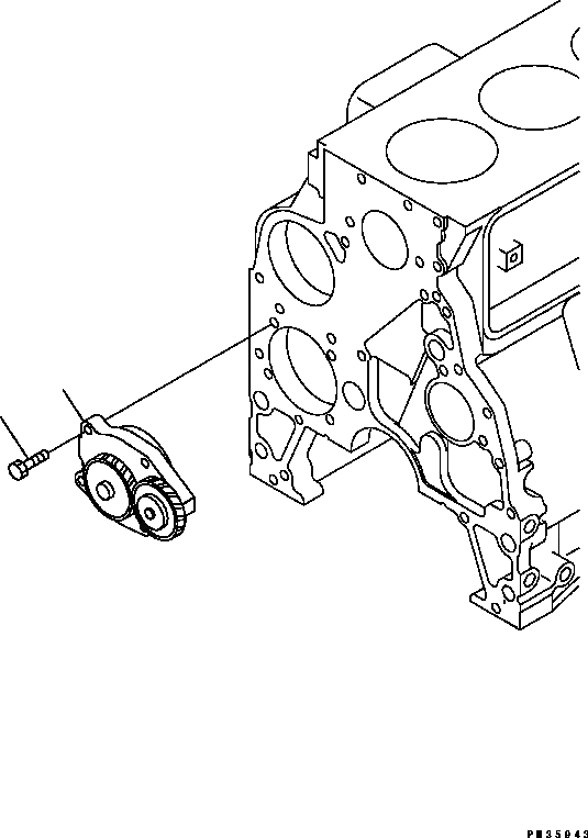 Схема запчастей Komatsu SA6D102E-2 - МАСЛ. НАСОС 