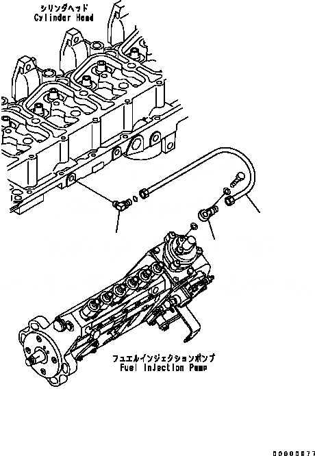 Схема запчастей Komatsu SA6D102E-2 - ТРУБКА (ФОРСИР.) 