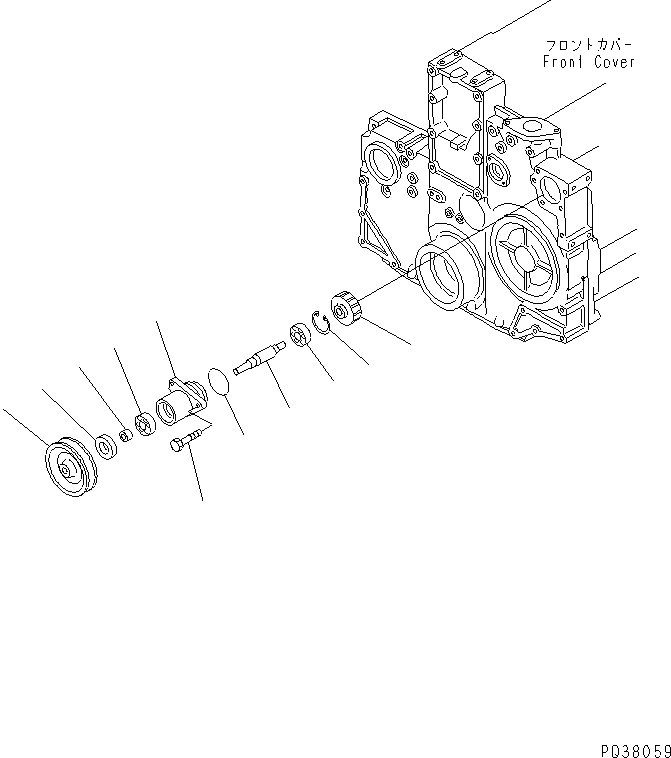 Схема запчастей Komatsu SA6D140-1N-G - ПЕРЕДН. МЕХ-М ОТБОРА МОЩНОСТИ(№779-) ДВИГАТЕЛЬ