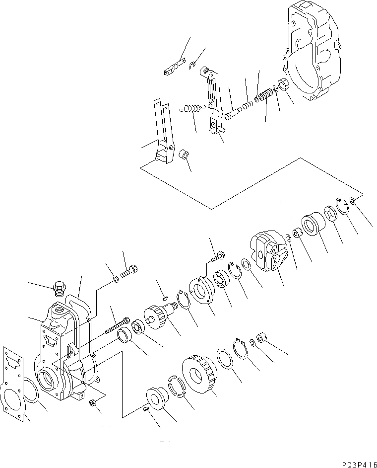 Схема запчастей Komatsu SA6D140-1P-G - ТОПЛ. НАСОС (РЕГУЛЯТОР) (/) (ВНУТР. ЧАСТИ)(№987-) ДВИГАТЕЛЬ