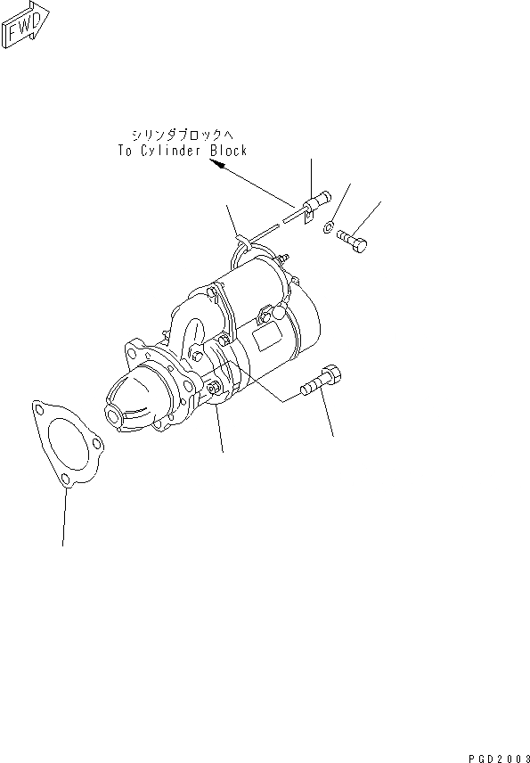 Схема запчастей Komatsu SA6D140-1P-G - КРЕПЛЕНИЕ СТАРТЕРА (7.KW) (INJURY FROM SALT МЕСТН. СПЕЦ-Я.)(№987-) ДВИГАТЕЛЬ