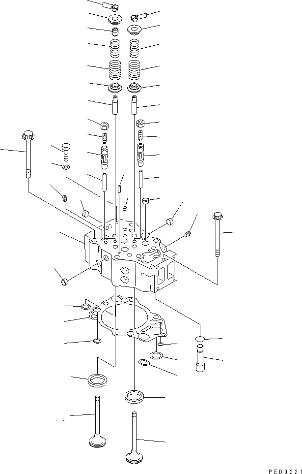 Схема запчастей Komatsu SA6D140A-GD-1W7 - ГОЛОВКА ЦИЛИНДРОВ(№97-99) ДВИГАТЕЛЬ