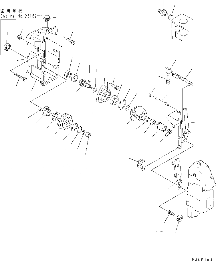 Схема запчастей Komatsu SA6D140A-GD-1W7 - ТОПЛ. НАСОС (РЕГУЛЯТОР) (/) (ВНУТР. ЧАСТИ)(№97-8) ДВИГАТЕЛЬ