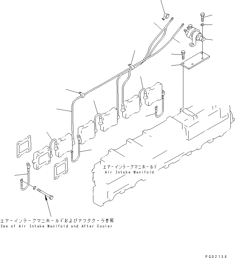 Схема запчастей Komatsu SA6D140A-GD-1W7 - ВЫКЛЮЧАТЕЛЬ ПОДОГРЕВАТЕЛЯ ЭЛЕКТРОПРОВОДКА(№97-87) ДВИГАТЕЛЬ