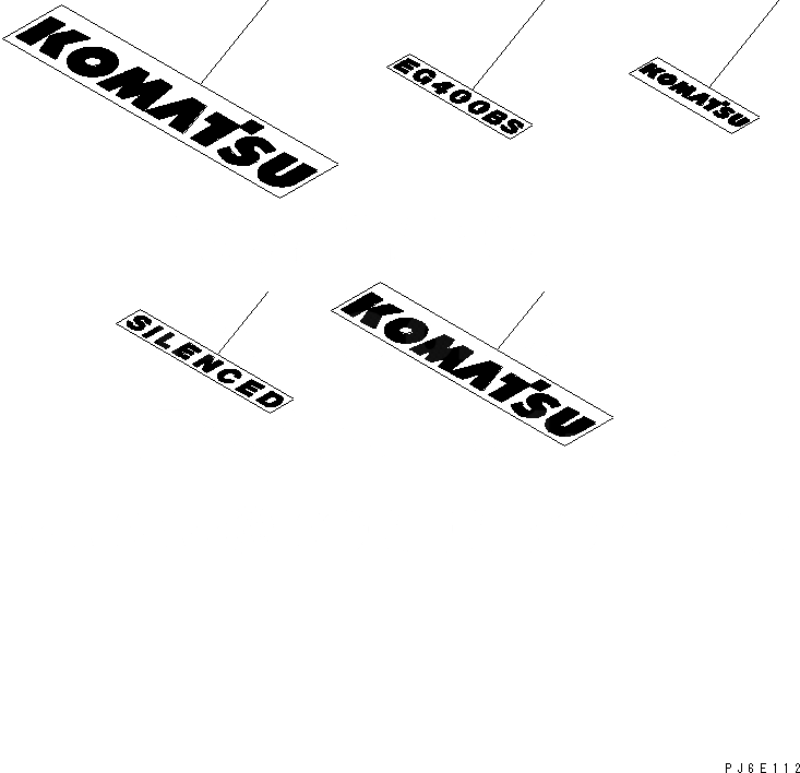 Схема запчастей Komatsu SA6D140A-GD-1W7 - МАРКИРОВКА (EGBS КРОМЕ ЯПОН.) ДВИГАТЕЛЬ