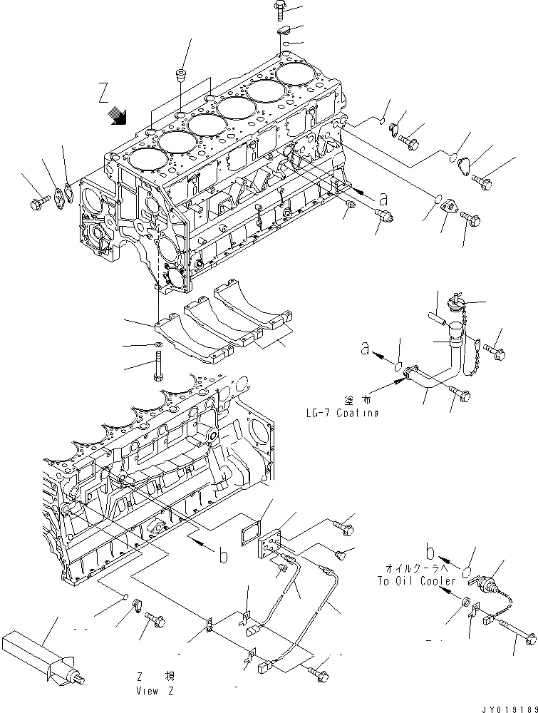 Схема запчастей Komatsu SA6D140E-3L-7 - БЛОК ЦИЛИНДРОВ КРЫШКАAND МАСЛОНАЛИВНОЙ ПАТРУБОК ДВИГАТЕЛЬ