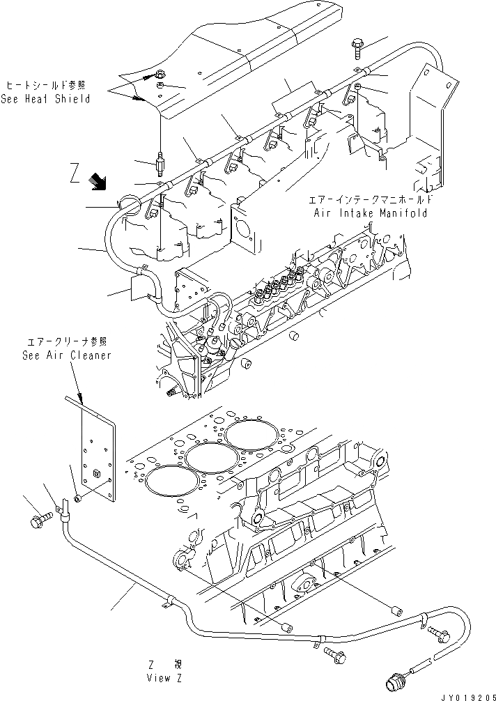 Схема запчастей Komatsu SA6D140E-3L-7 - ЭЛЕКТРОПРОВОДКА (/) ТОПЛИВН. ВПРЫСК ДВИГАТЕЛЬ