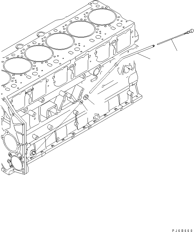 Схема запчастей Komatsu SA6D140E-3 - МАСЛ. ЩУП ДВИГАТЕЛЬ