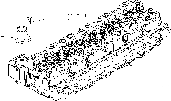 Схема запчастей Komatsu SAA6D107E-1B-W - ВОДН. ВЫПУСКН. СОЕДИН-Е ДВИГАТЕЛЬ