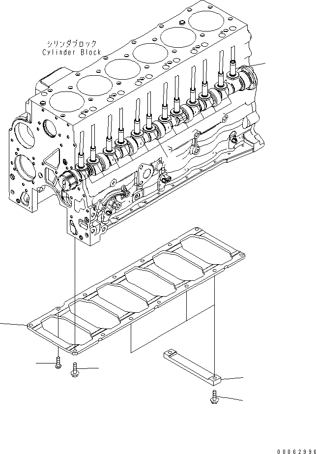 Схема запчастей Komatsu SAA6D107E-1B-W - ТОЛКАТЕЛЬ И ПЛАСТИНА ДВИГАТЕЛЬ