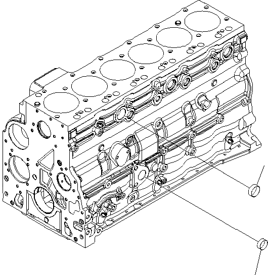 Схема запчастей Komatsu SAA6D107E-1B-W - БЛОК ЦИЛИНДРОВ BLIND ЗАГЛУШКА ДВИГАТЕЛЬ