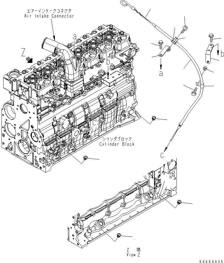 Схема запчастей Komatsu SAA6D107E-1B-W - МАСЛ. ЩУП ДВИГАТЕЛЬ