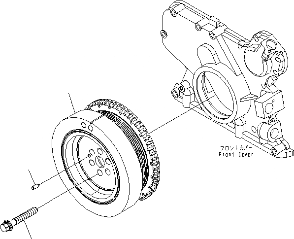 Схема запчастей Komatsu SAA6D107E-1B-W - ДЕМПФЕР ДВИГАТЕЛЬ