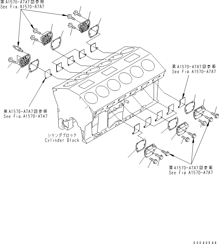 Схема запчастей Komatsu SAA12V140E-3B - ЭЛЕМЕНТЫ БЛОКА ЦИЛИНДРОВ (EXTREMELY BAD ТОПЛИВН. И ПЛОХ. ТОПЛИВО ARRANGEMENT СПЕЦ-Я.) (ВОДН.+DUST)(№8-) ДВИГАТЕЛЬ