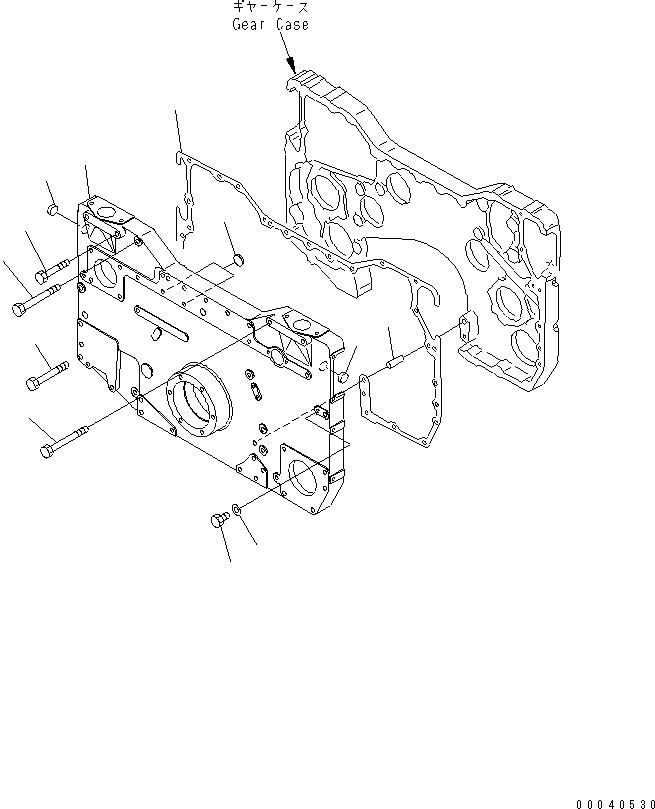 Схема запчастей Komatsu SAA12V140E-3B - ПЕРЕДН. COVER ДВИГАТЕЛЬ