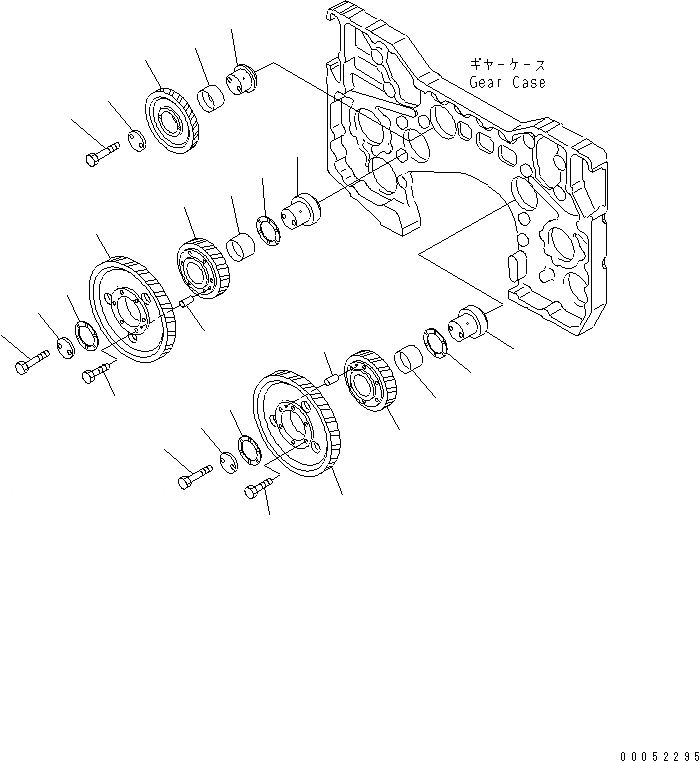 Схема запчастей Komatsu SAA12V140E-3B - ПРОМЕЖУТОЧНАЯ ШЕСТЕРНЯ ДВИГАТЕЛЬ