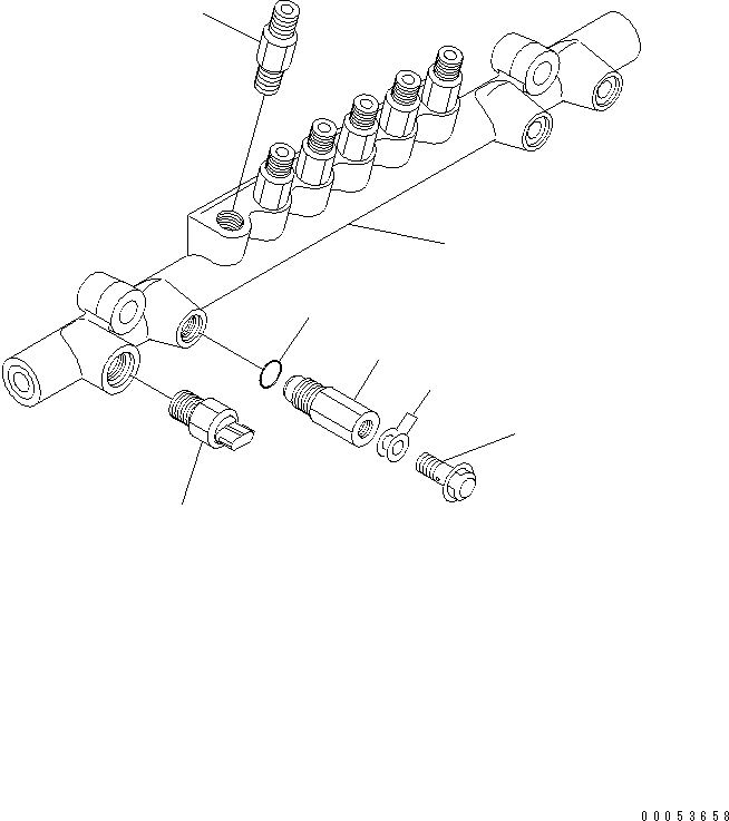 Схема запчастей Komatsu SAA12V140E-3B - COMMON RAIL (ПРАВ.) (ВНУТР. ЧАСТИ) ДВИГАТЕЛЬ