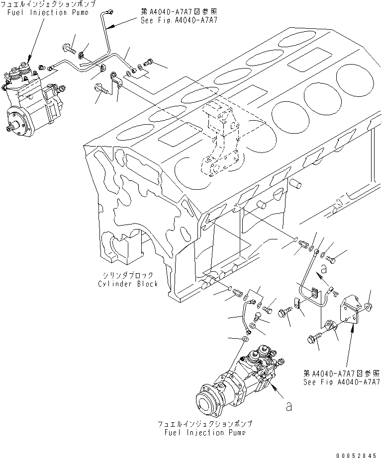 Схема запчастей Komatsu SAA12V140E-3B - ТОПЛИВН. НАСОС СМАЗКА(№-) ДВИГАТЕЛЬ