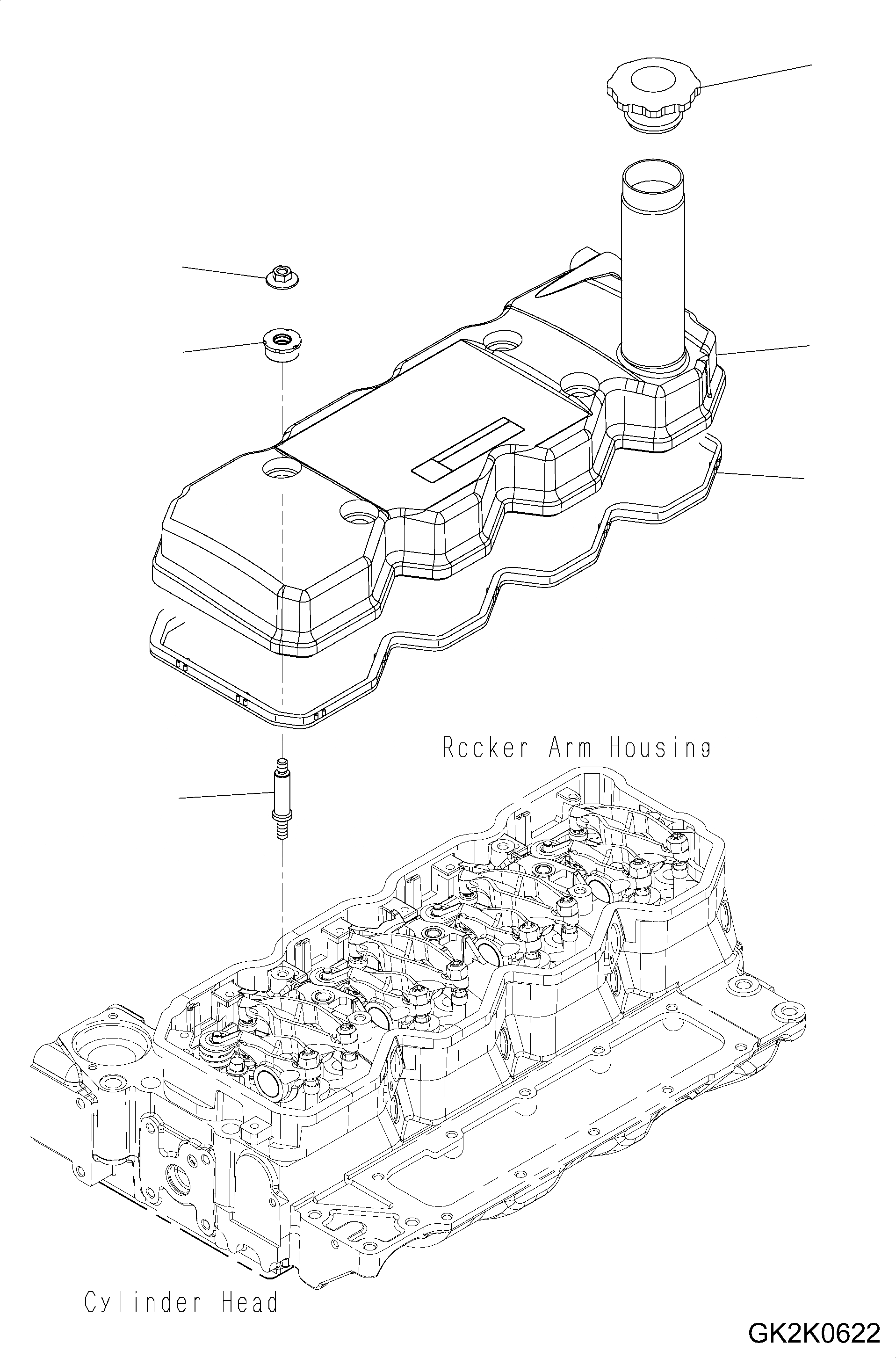 Схема запчастей Komatsu SAA4D107E-1A - КРЫШКА ГОЛОВКИ (SN: 787 - 97) AA ДВИГАТЕЛЬ