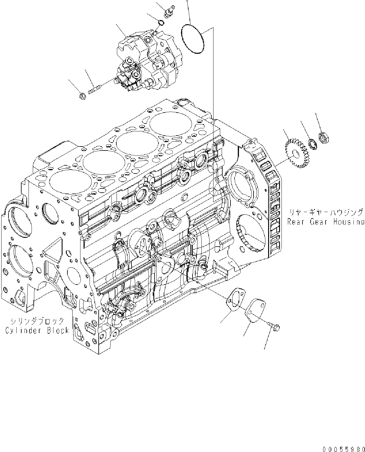 Схема запчастей Komatsu SAA4D107E-1A - ТОПЛИВН. СИСТЕМА КОМПОНЕНТЫ AA ДВИГАТЕЛЬ