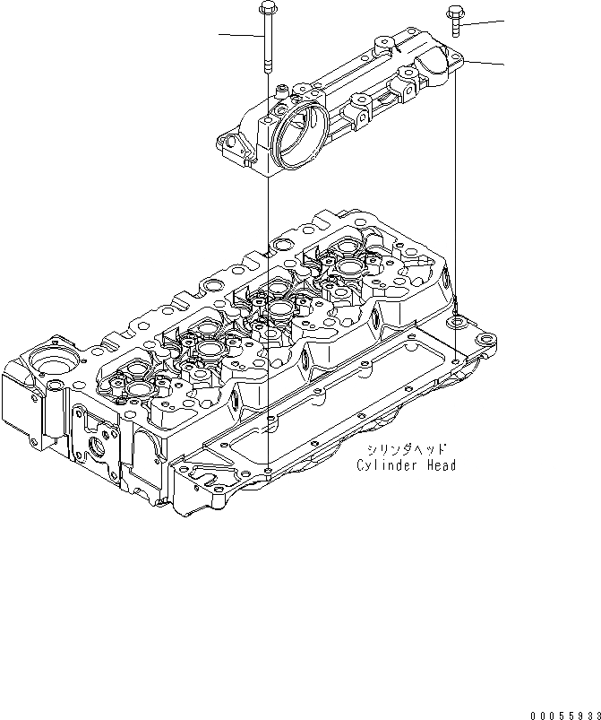 Схема запчастей Komatsu SAA4D107E-1C-W - ВПУСК ВОЗДУХА COVER ДВИГАТЕЛЬ