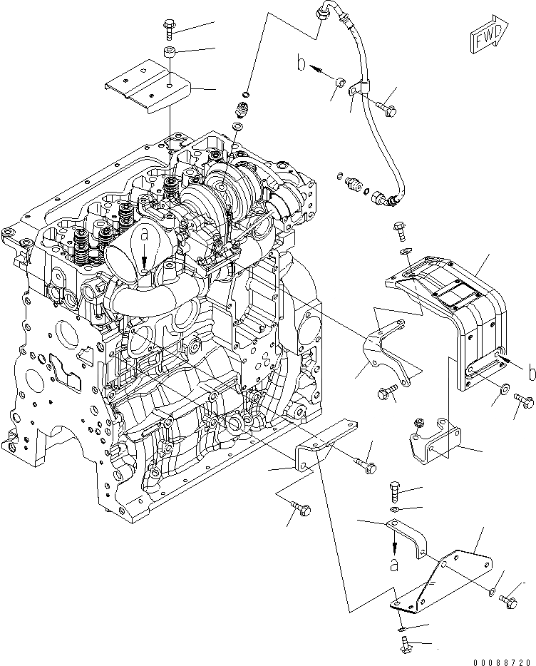 Схема запчастей Komatsu SAA4D107E-1C-W - ТЕРМОЗАЩИТА (ДЛЯ КРОМЕ ЯПОН.)(№97-) ДВИГАТЕЛЬ