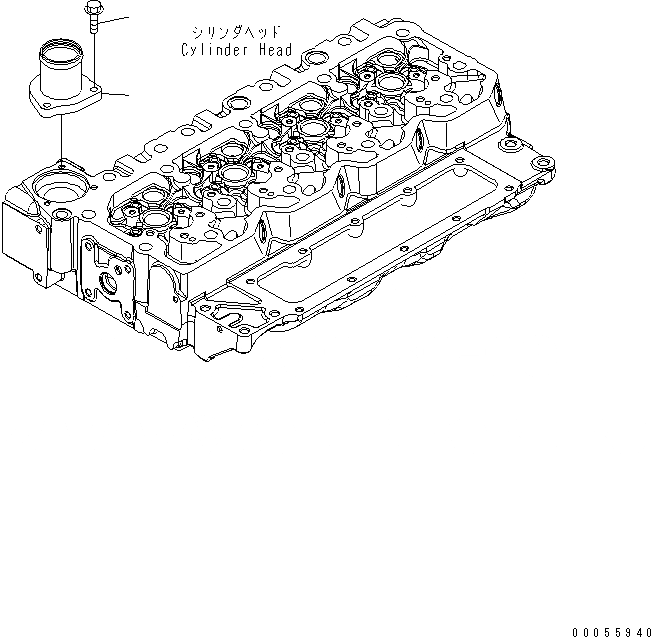 Схема запчастей Komatsu SAA4D107E-1C-W - ВОДН. ВЫПУСКН. СОЕДИН-Е ДВИГАТЕЛЬ