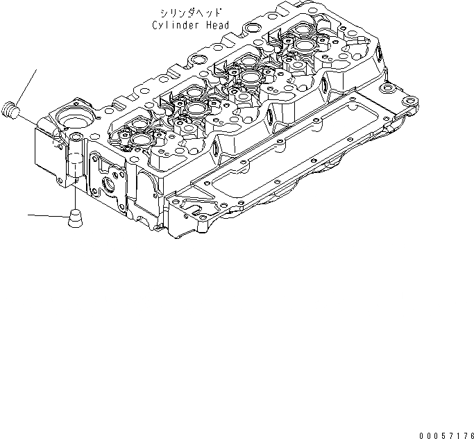 Схема запчастей Komatsu SAA4D107E-1C-W - ЗАГЛУШКА (ГИДРОТРАНСФОРМАТОР ОХЛАЖД-Е) ДВИГАТЕЛЬ