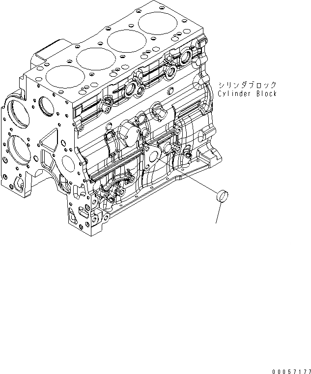 Схема запчастей Komatsu SAA4D107E-1C-W - БЛОК ЦИЛИНДРОВ BLIND ЗАГЛУШКА ДВИГАТЕЛЬ