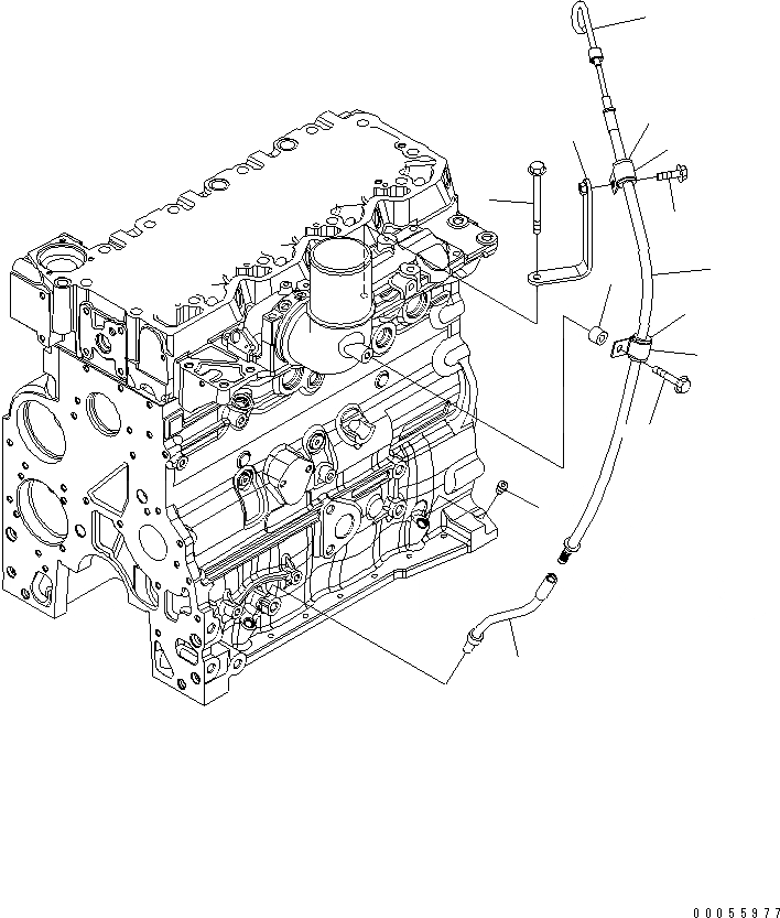 Схема запчастей Komatsu SAA4D107E-1C-W - МАСЛ. ЩУП(№7-) ДВИГАТЕЛЬ