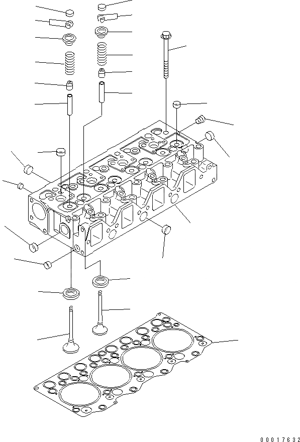 Схема запчастей Komatsu SAA4D95LE-5L-W - ГОЛОВКА ЦИЛИНДРОВ ДВИГАТЕЛЬ