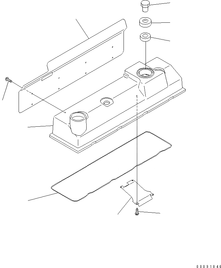 Схема запчастей Komatsu SAA4D95LE-5L-W - КРЫШКА ГОЛОВКИ(№-) ДВИГАТЕЛЬ