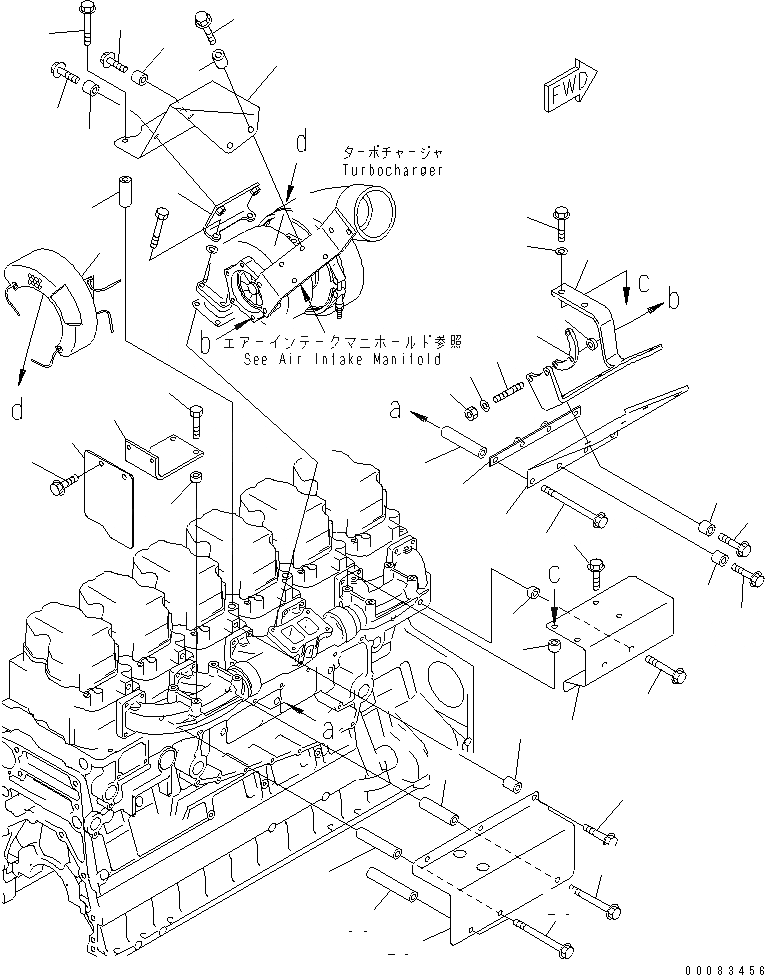 Схема запчастей Komatsu SAA6D140E-3B - ТЕРМОЗАЩИТА ДВИГАТЕЛЬ