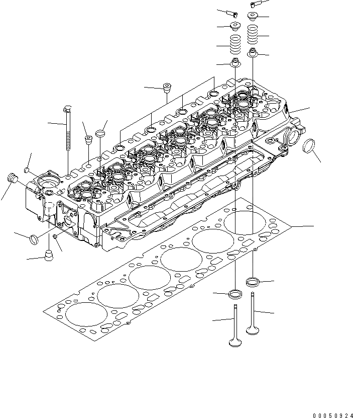 Схема запчастей Komatsu SAA6D107E-1C - ГОЛОВКА ЦИЛИНДРОВ ДВИГАТЕЛЬ