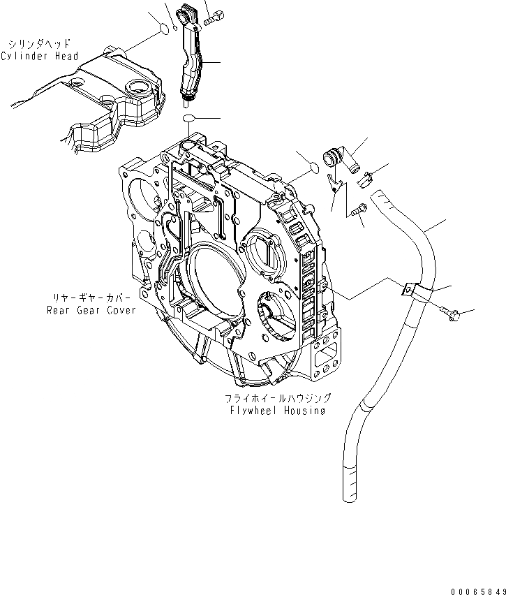 Схема запчастей Komatsu SAA6D107E-1C - CRANK КОРПУС САПУН ДВИГАТЕЛЬ