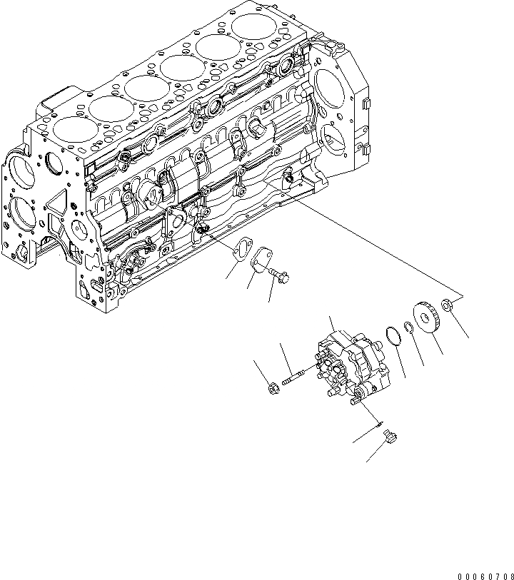 Схема запчастей Komatsu SAA6D107E-1C - ТОПЛ. НАСОС ДВИГАТЕЛЬ