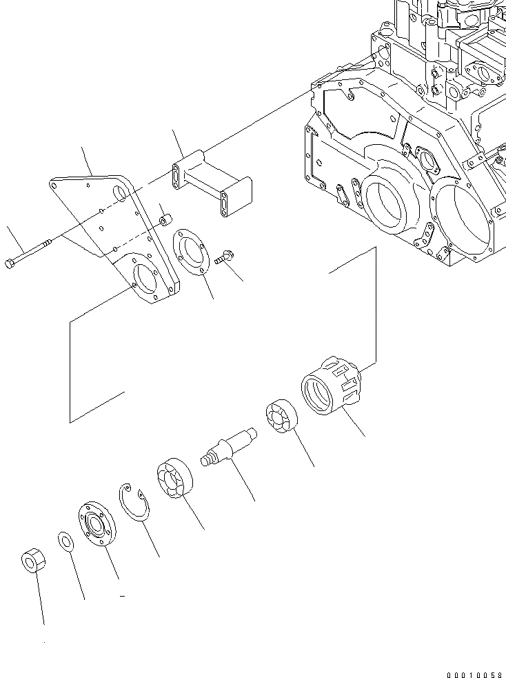 Схема запчастей Komatsu SAA6D125E-3K - ПРИВОД ВЕНТИЛЯТОРА ДВИГАТЕЛЬ