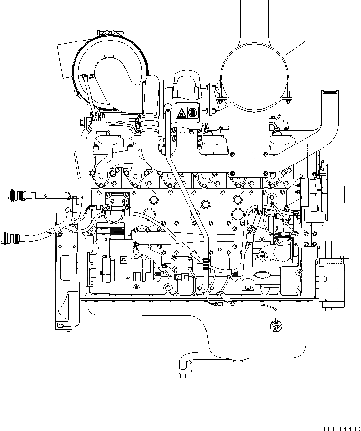 Схема запчастей Komatsu SAA6D125E-3K - ДВИГАТЕЛЬ ASSEMBLY ДВИГАТЕЛЬ