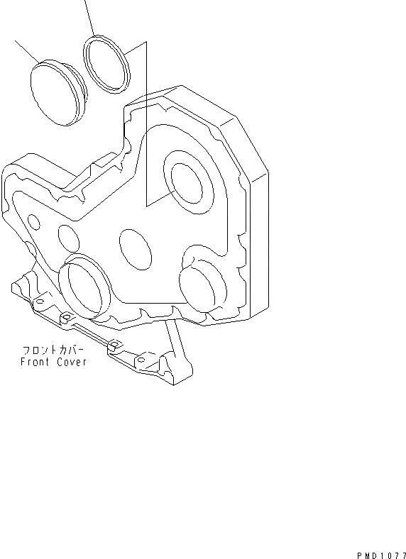 Схема запчастей Komatsu SAA6D102E-2E - МЕХАНИЧ. ПРИВОД ТАХОМЕТРА COVER ДВИГАТЕЛЬ